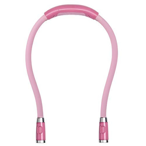 Flexible Adjustable Hands Free LED Hug Light,Reading Lamp, Rechargeable Neck 4 LED Book Light, Light for Bed Reading or Read in Car, USB Reading Lamp (Pink)