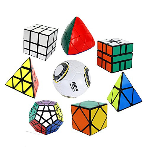 Irregular  Magic Cube Puzzle Speed Cube Set: S-quare-Mirror-Skewb-Megaminx-Pyraminx-Pyramorphix-Magic Ball Cube  Brain Teaser