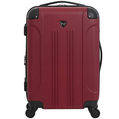 Travelers Club 20 Chicago Expandable Spinner Carry-On Luggage  Rhubarb