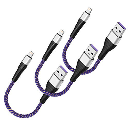-1Ft 3 Pack- iPhone Charger Cable -MFi Certified- Lightning Cable Nylon Braided iPhone Charger Cable for Charging and Syncing Compatible with iPhone 1 -1Ft 3 Pack- iPhone Charger Cable -MFi Certified- Lightning Cable Nylon Braided iPhone Charger Cable for Charging and Syncing Compatible with iPhone 1