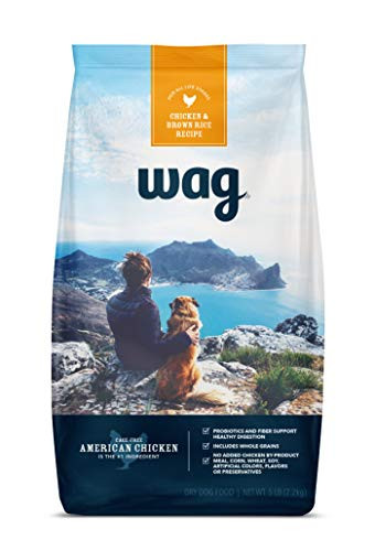 Amazon Brand  Wag Dry Dog Food  Chicken and Brown Rice 5 lb Bag