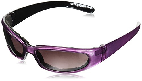 Chix Unisex-Adult Biker sunglasses -Pearl Purple Frame-Gray Gradient Lens  One Size-