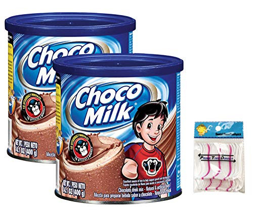 Choco Milk Powder Drink Mix 14-1 oz -2 pack- Bundled with PrimeTime Direct 20ct Dental Flossers in a PTD Sealed Bag Choco Milk Powder Drink Mix 14-1 oz -2 pack- Bundled with PrimeTime Direct 20ct Dental Flossers in a PTD Sealed Bag