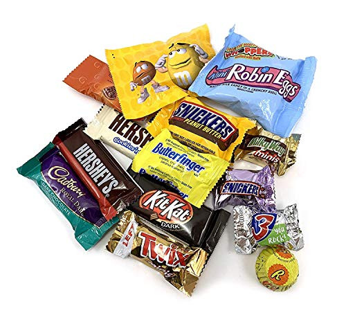 Halloween Chocolate Candy Assortment - MandMs Twix Mini Cadbury Bar Godiva Caramel Butterfinger 3 Musketeers Hersheys Bar -Bulk Pack of 3 Pounds Halloween Chocolate Candy Assortment - MandMs Twix Mini Cadbury Bar Godiva Caramel Butterfinger 3 Musketeers Hersheys Bar -Bulk Pack of 3 Pounds