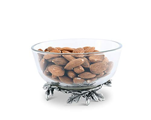 Vagabond House Acorn and Oak Leaf Dip-Sauce-Nut Bowl Woodland Tableware Decor 5 Inch Wide x 3-25 Inch Tall