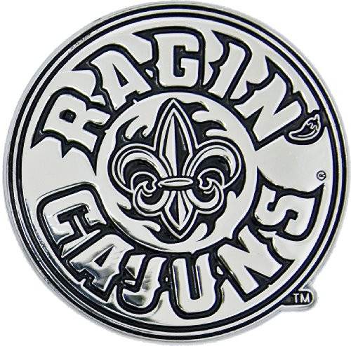 NCAA Louisiana Lafayette Ragin Cajuns Chrome Auto Emblem NCAA Louisiana Lafayette Ragin Cajuns Chrome Auto Emblem