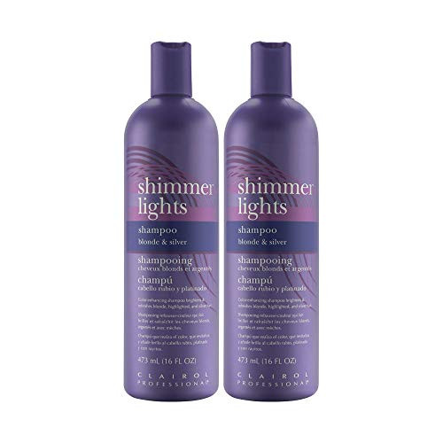 Clairol Professional Shimmer Lights Shampoo Blonde and Silver 16 oz -Pack of 2- Clairol Professional Shimmer Lights Shampoo Blonde and Silver 16 oz -Pack of 2-