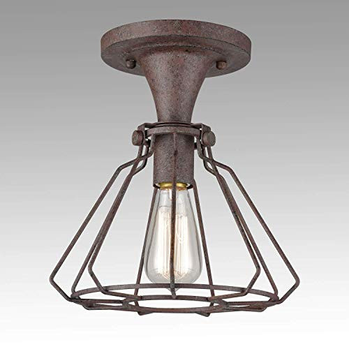 DANXU Lighting Cage Rustic Flush Mount Ceiling Light Fixture DANXU Lighting Cage Rustic Flush Mount Ceiling Light Fixture