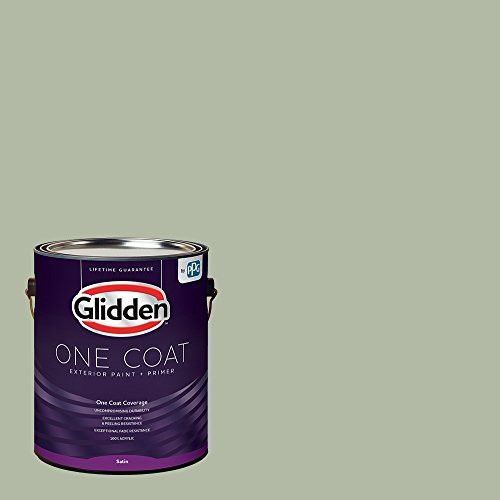 Glidden Exterior Paint + Primer: Sage/Light Sage, One Coat, Satin, 1-Gallon