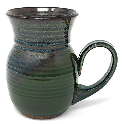 Clay Path Studio Morning Glory Handmade American Pottery Mug  Seaweed