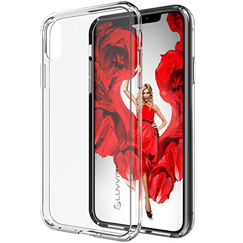 Luvvitt iPhone XR Case Clear View with Shockproof Drop Protection Slim Soft Hybrid TPU Gel Bumper and Hard PC Scratch Resistant Back for 6.1" inch Screen Apple iPhone XR (2018) 10R - Crystal Clear