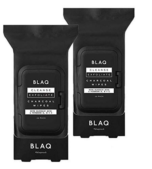BLAQ Activated Charcoal Face Wipes - Dual Sided Charcoal Facial Cleansing Wipes - Great Stocking Stuffer - Great as Makeup Remover Wipes Detoxifying BLAQ Activated Charcoal Face Wipes - Dual Sided Charcoal Facial Cleansing Wipes - Great Stocking Stuffer - Great as Makeup Remover Wipes Detoxifying