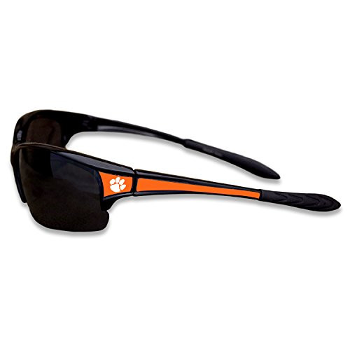FTH Clemson Tigers Black Sports Elite Style Sunglasses with Logo on The Corners