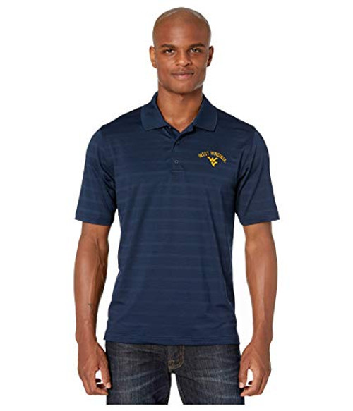 Champion College West Virginia Mountaineers Textured Solid Polo Navy 2 LG Champion College West Virginia Mountaineers Textured Solid Polo Navy 2 LG