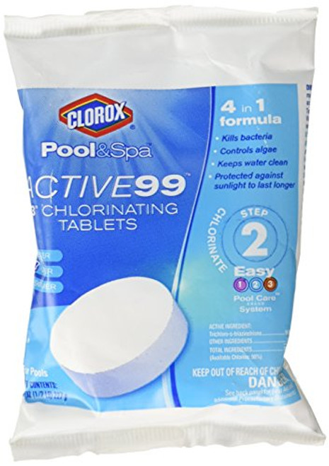 Clorox PoolandSpa 22000CLX Chlorinating Tablets 1 per Package 3 Clorox PoolandSpa 22000CLX Chlorinating Tablets 1 per Package 3