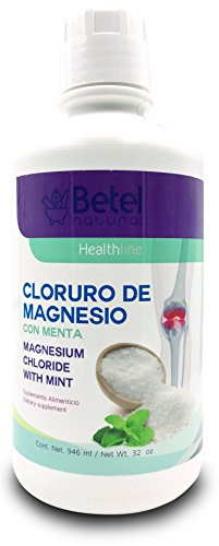 Cloruro de Magnesio Con Menta Liquid 32 Ounce - Magnesium Chloride with Mint - Betel Natural