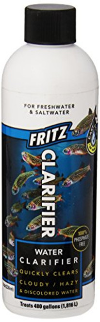 Fritz Aquatics 80176 Fritz Water Clarifier for Fresh and Salt Water Aquariums  8-Ounce