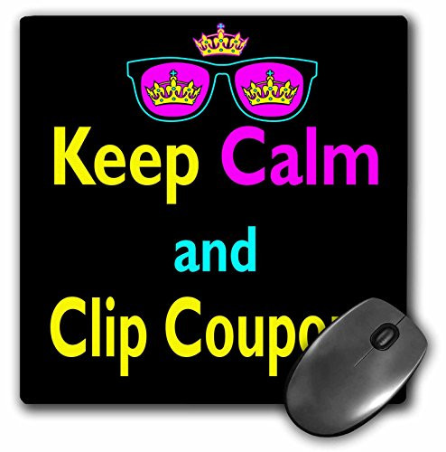 3drose CMYK Keep Calm Parody Hipster Crown and Sunglasses Keep Calm and Clip Coupons - Mouse Pad