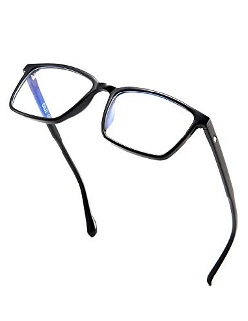 CNLO Blue Light Blocking Glasses?Computer Glasses? for UV Protection  Anti Eyestrain  Eyewear Frame Men-Women -Black-