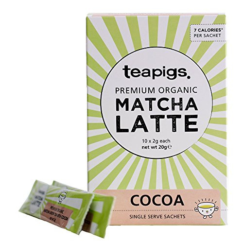 teapigs Organic Matcha Sachets  Cocoa  10 Count teapigs Organic Matcha Sachets  Cocoa  10 Count