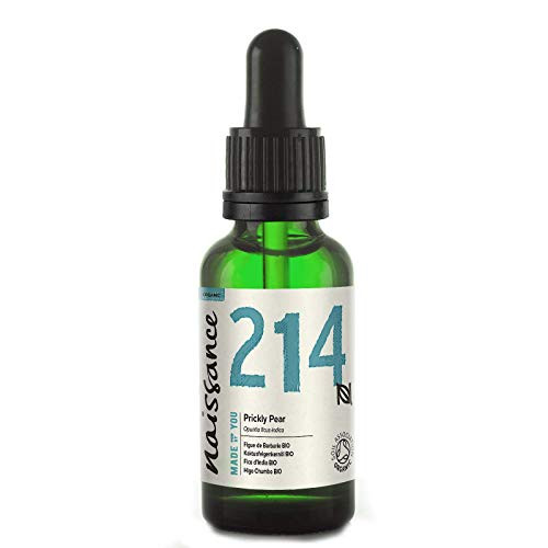Naissance Organic Prickly Pear Cactus Oil -Barbary Fig Seed Oil- 1 fl oz Pure  Natural  Certified Organic  Cold Pressed  Vegan  Hexane Free  No GMO