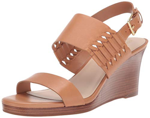 Cole Haan Womens PAIVA Grand Wedge Sandal  Pecan Leather  9 B US