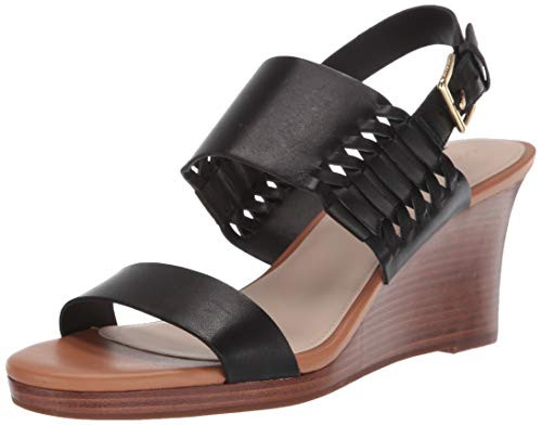 Cole Haan Womens PAIVA Grand Wedge Sandal  Black Leather  11 B US