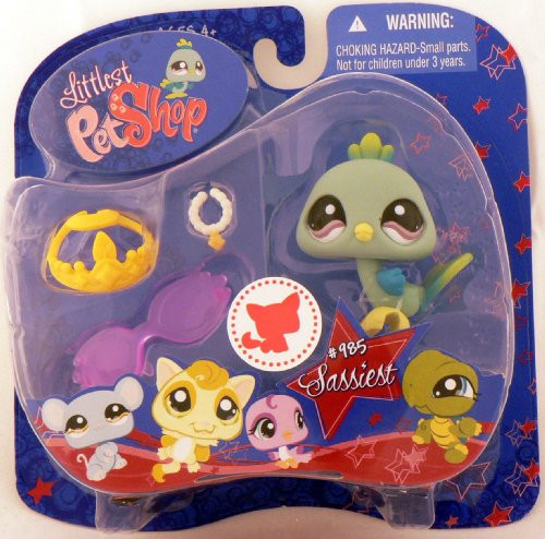 Hasbro Littlest Pet Shop Assortment A Series 4 Collectible Figure Peacock with Sunglasses