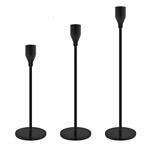 Taper Candle Holders Black Table Decorative Candlestick Holder for Wedding Dinning Party Candle Holders for Taper Candles Metal Candle Stand Metal Can