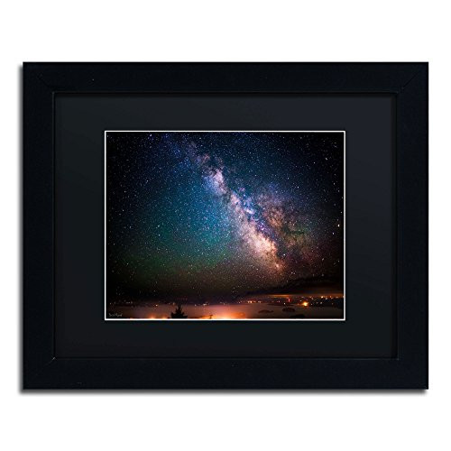Milky Way Over Acadia National Park-Maine Framed Art by David Ayash, 11 by 14-Inch, Black Matte with Black Frame