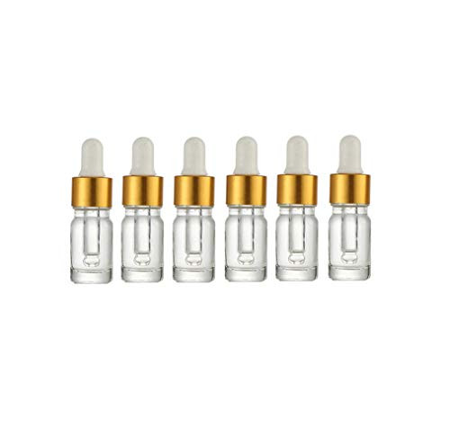 6Pcs 5ML 0-17OZ Refillable Mini Boston Round Clear Glass Dropper Bottles Empty Essential Oil Perfume Dropper Bottle Vial Container Jar with Glass Eye 6Pcs 5ML 0-17OZ Refillable Mini Boston Round Clear Glass Dropper Bottles Empty Essential Oil Perfume Dropper Bottle Vial Container Jar with Glass Eye