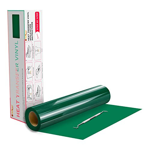 HTV Vinyl Rolls Heat Transfer Vinyl - 12 x 20ft Green HTV Vinyl for Shirts Iron on Vinyl for Cricut and Cameo - Easy to Cut and Weed for DIY Heat Vinyl HTV Vinyl Rolls Heat Transfer Vinyl - 12 x 20ft Green HTV Vinyl for Shirts Iron on Vinyl for Cricut and Cameo - Easy to Cut and Weed for DIY Heat Vinyl