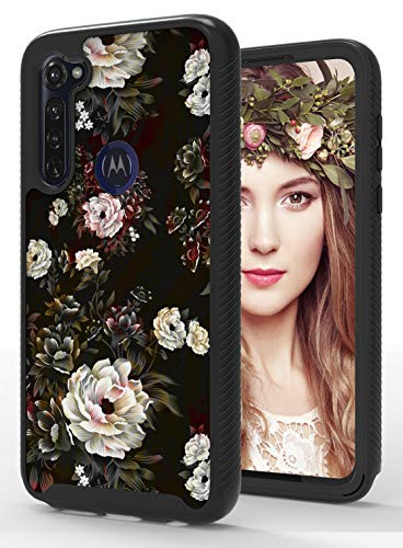 ShinyMax Moto G Stylus Case with Roses Design Motorola G Stylus Phone Case Hybrid Triple Layer Armor Protective Cover Flexible Sturdy Anti-Scratch Sho