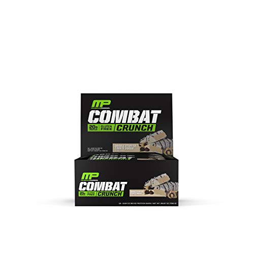Muscle Pharm MusclePharm Combat Crunch Protein Bar  Multi-Layered Baked Bar  Gluten-Free Bars  20 g Protein  Low-Sugar  Low-Carb  Gluten-Free  Double