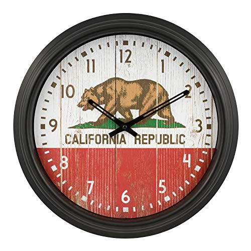La Crosse Technology 404-3840CA 15-75 Indoor-Outdoor Quartz Clock - California  Black