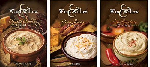 Wind and Willow Dip Mix Variety Pack - Cheesy Bacon  Chipotle Cheddar  and Fiesta Ranchero Wind and Willow Dip Mix Variety Pack - Cheesy Bacon  Chipotle Cheddar  and Fiesta Ranchero