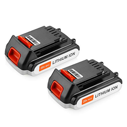 Powilling 2Pack 20V MAX 3-0Ah Lithium-Ion Replacement Battery for Black and Decker 20V Battery LBXR20 LBXR20-OPE LB20 LBX20 LBX4020 LB2X4020-OPE Black a