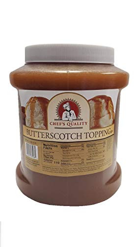 Chefs Quality Butterscotch Flavored Syrup Topping 5 Pounds - Includes Maryland Wholesale sticker -