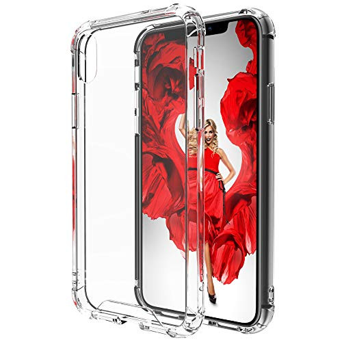 iPhone XR Case, Luvvitt Crystal View Cover with Shockproof Drop Protection Slim Soft Hybrid TPU Gel Bumper and Hard PC Scratch Resistant Back for 6.1" inch Screen Apple iPhone XR (2018) 10R - Clear