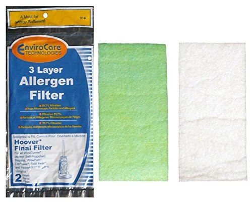 -2- Hoover WindTunnel Non Self Propelled 3 Layer Final Vacuum Filter  Bagless  Uprights  Widepath  Empower  Foldaway  Powerman Vacuum Cleaners  401100
