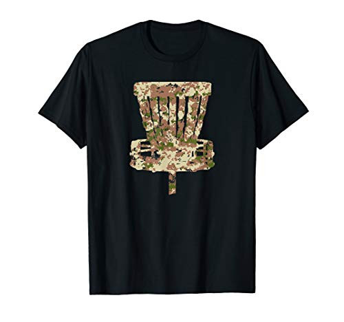 Digital Desert Disc Golf Camo - Camouflage Disc Golf Basket T-Shirt