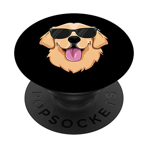 Cool Golden Retriever Sunglasses Dude Kids Boys Dog Lover PopSockets PopGrip Swappable Grip for Phones and Tablets