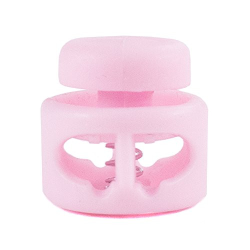 PARACORD PLANET Double Barrel Cord Lock Draw String Toggle Stopper  Choose from 5  10  and 20 Pack Sizes -Light Pink  5 Pack-