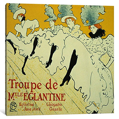 iCanvasART 1 Piece La Troupe De Mlle. Eglantine Canvas Print by Henri de Toulouse-Lautrec, 0.75 by 12 by 12-Inch