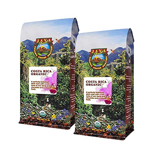 Java Planet  Organic Coffee Beans  Costa Rica Single Origin  Gourmet Dark Roast of Arabica Whole Bean Coffee  Certified Organic  Grown at High Altitud