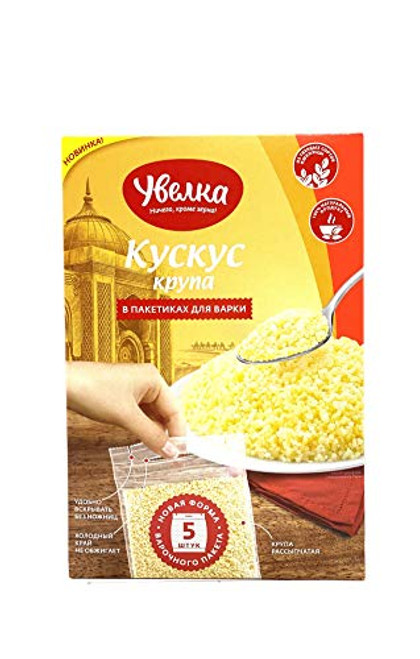 Uvelka Couscous Groats Boil-in-bag - 5x80g--14-1oz- Pack of 1 Product of Russia Uvelka Couscous Groats Boil-in-bag - 5x80g--14-1oz- Pack of 1 Product of Russia