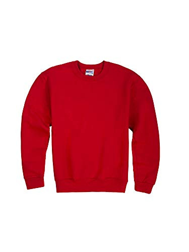 Jerzees Youth Fleece Crew Sweatshirt  True Red  Large