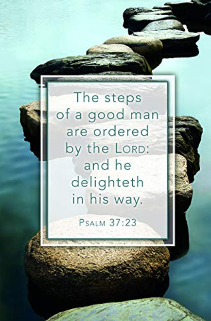 General Worship Bulletin -Steps of a Good Man - KJV - -Package of 100- General Worship Bulletin -Steps of a Good Man - KJV - -Package of 100-