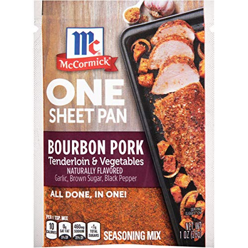 McCormick One Sheet Pan Bourbon Pork Tenderloin and Vegetables Seasoning Mix  1 oz -Pack of 12-