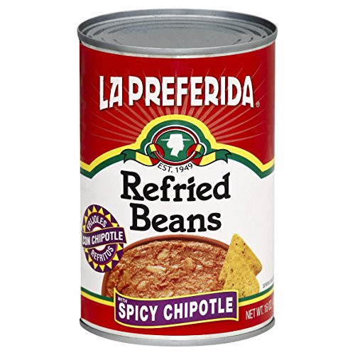 La Preferida Refried Beans  Spicy Chipotle  16 oz -Pack - 6-